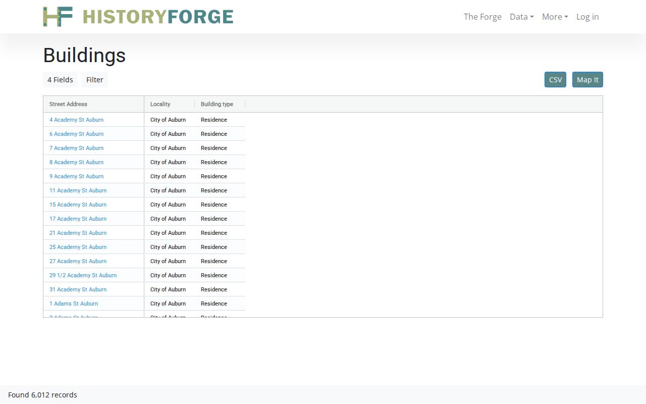 Auburn neighbors historical building search in HistoryForge